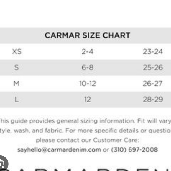 Black with white stitching Carmar distressed jean skirt size 28! New with tags! - Picture 12 of 12